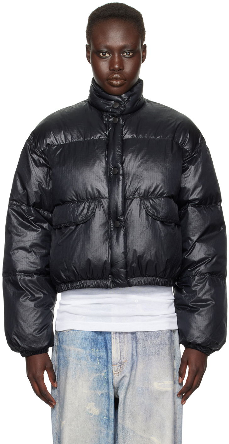 Prešívaná bunda OUR LEGACY OUR LEGACY Cropped Inhale Puffa Down Jacket Čierna | W4241CB