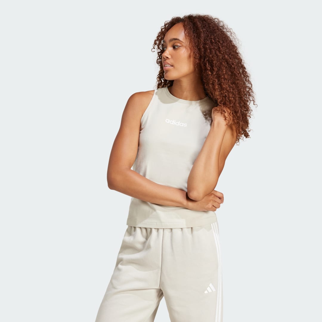 Tielko adidas Performance Essentials Slim-Fit Cotton Tank Top Béžová | JC5790, 0