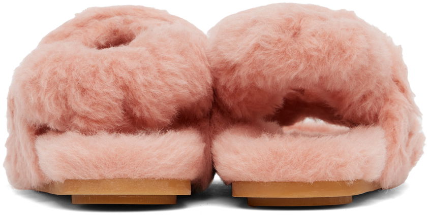 Doplnky Max Mara Max Mara Teddy Fur Double Strap Sandals Ružová | 2345260537600 MM10501, 1