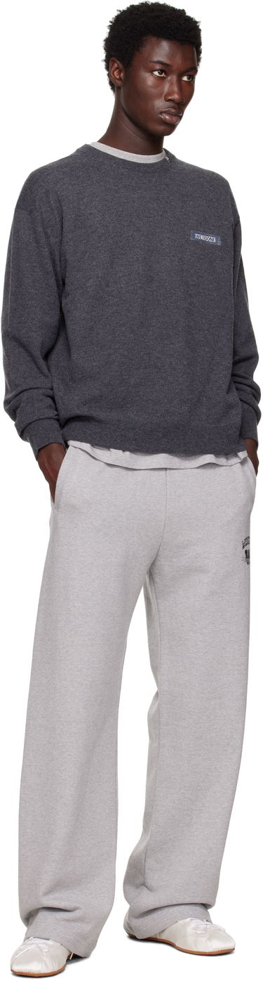 Sveter We11done We11done Knit Logo Pullover Sweater Šedá | WD-KO2-25-651-U-GY, 3