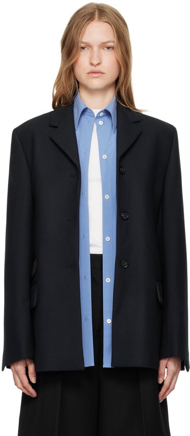 Bunda TOTEME TOTEME Straight Single-Breasted Blazer Čierna | 244-WRZ0045-FB0061, 0