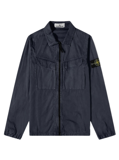 Bunda Stone Island Brushed Cotton Canvas Zip Overshirt Čierna | 7715101WN-V0120
