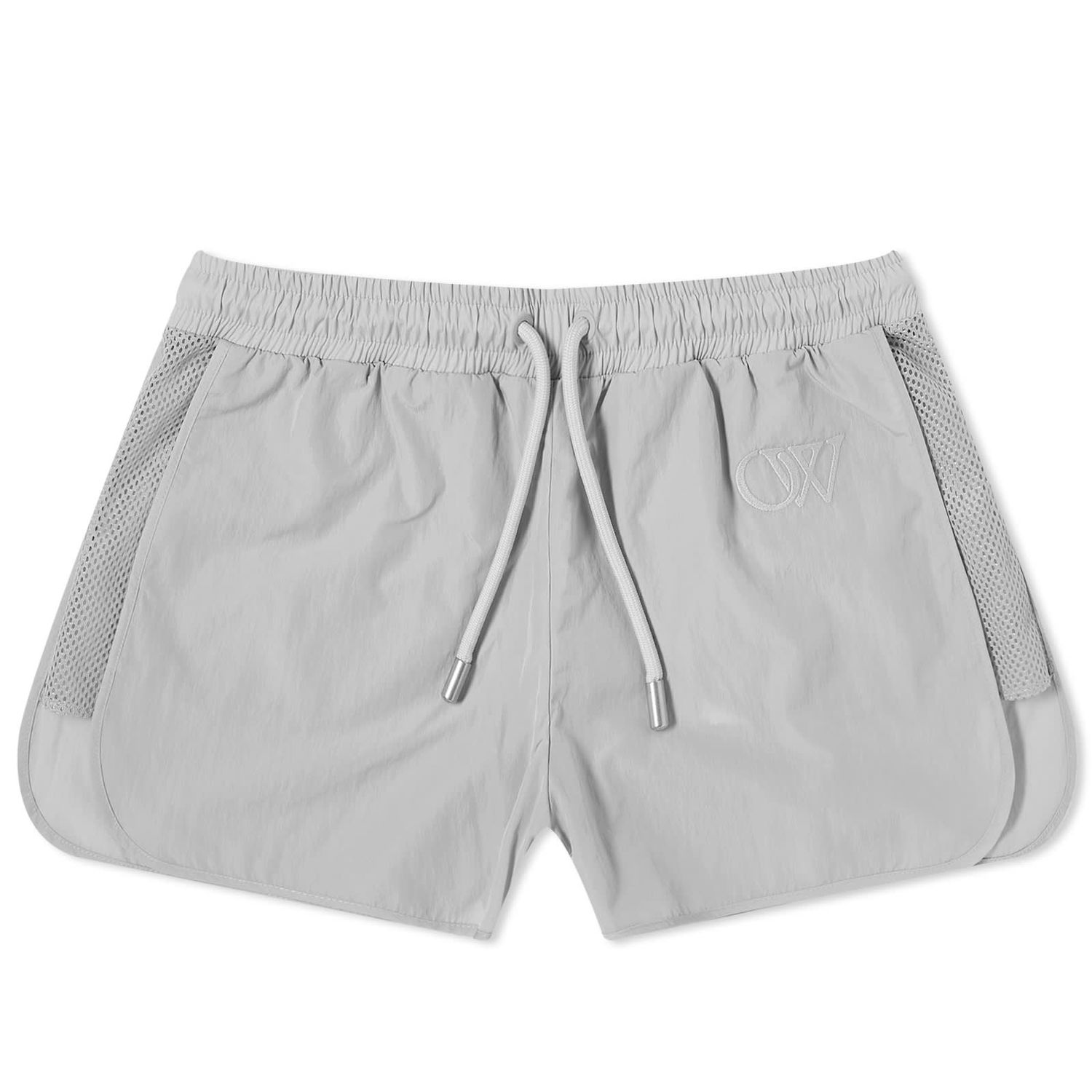 Šortky Off-White Crispy NY Mesh Shorts Šedá | OWVH050S24FAB0014040, 0