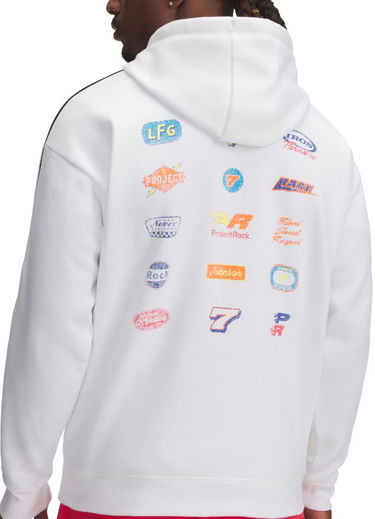 Mikina Under Armour Project Rock Icon Fleece Hoodie Biela | 1389916-100, 2