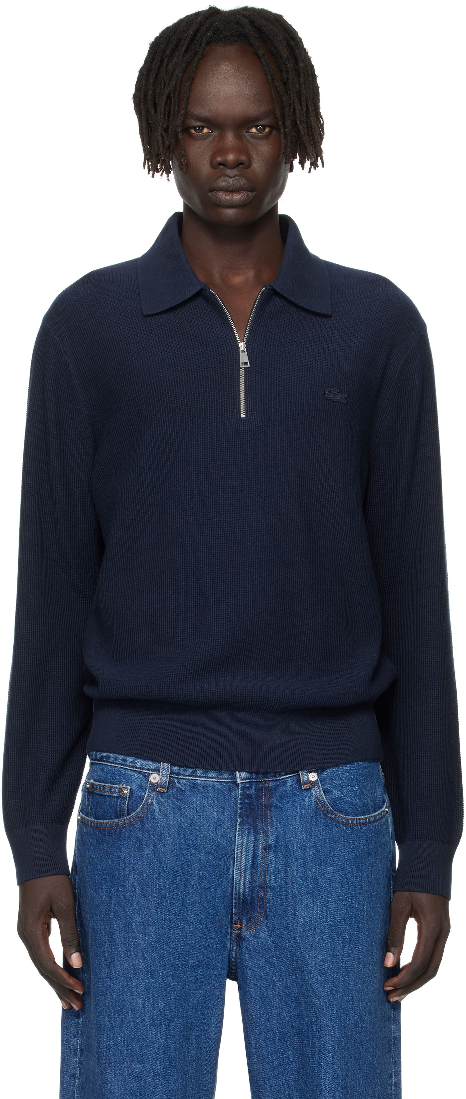 Polo tričko Lacoste Lacoste Half-Zip Polo Navy | AH5187_166, 0