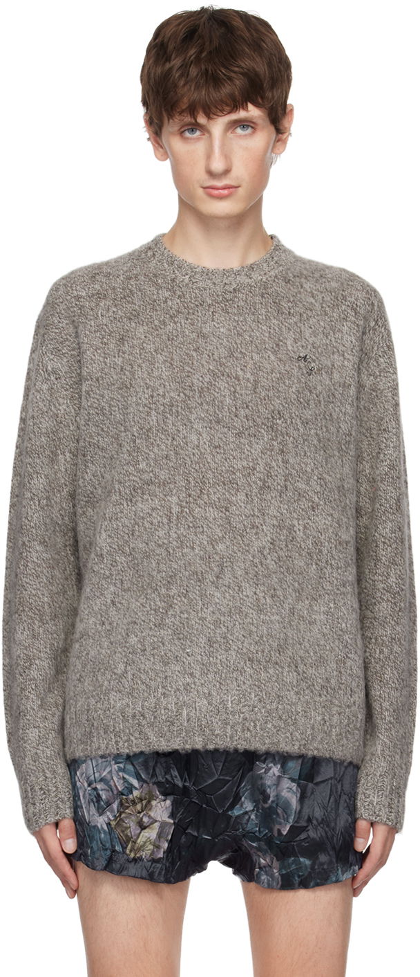 Sveter Acne Studios Embroidered Šedá | B60298-, 0