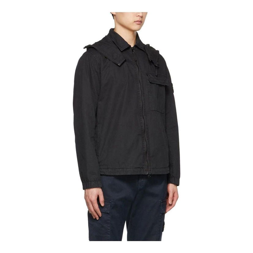 Vetrovka Stone Island Hooded Overshirt Čierna | 7715114WN-V0129