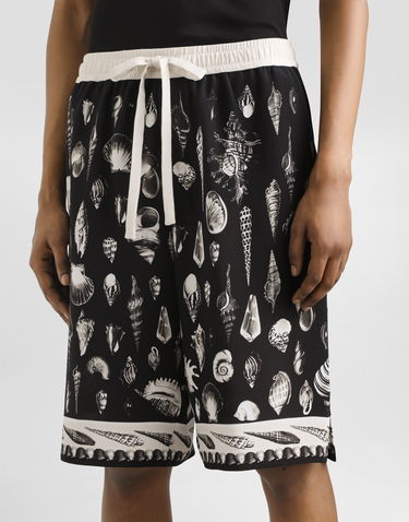 Šortky Dolce & Gabbana Dolce & Gabbana Shell-Print Crêpe Shorts Čierna | GV37ATHI1ZFHN5PI, 1