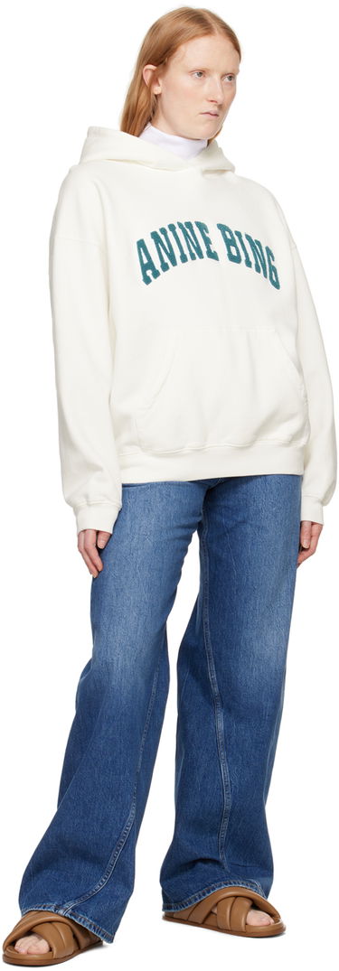 Mikina Anine Bing Anine Bing Harvey Hoodie Biela | A-08-10069-157, 3