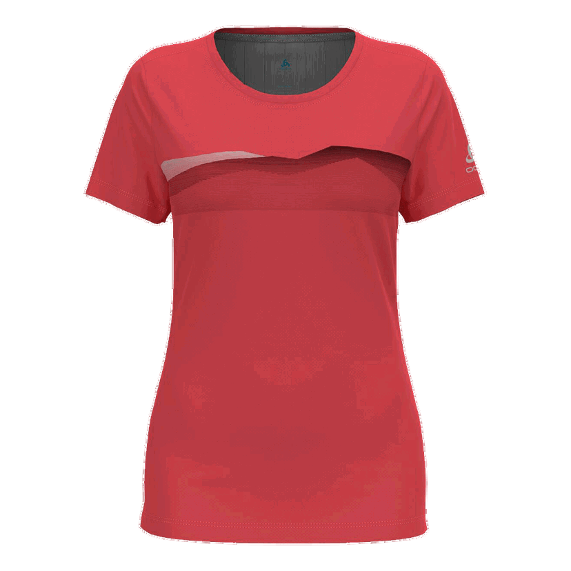Tričko Odlo Crew Neck Short Sleeve F-DRY R Mountain Graphic T-Shirt Červená | 551401-30838