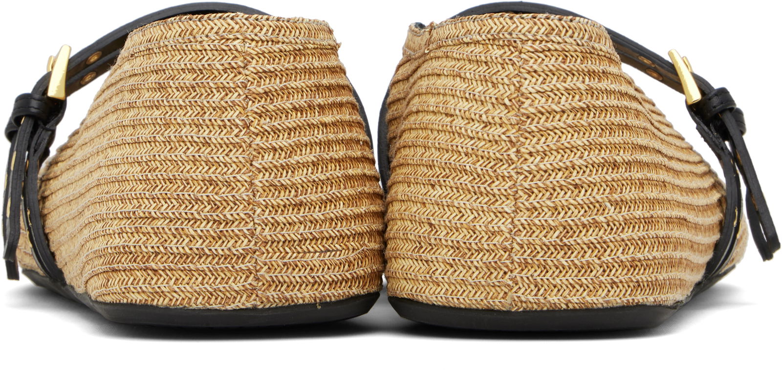 ALAÏA Paper Straw Ballerina Flats