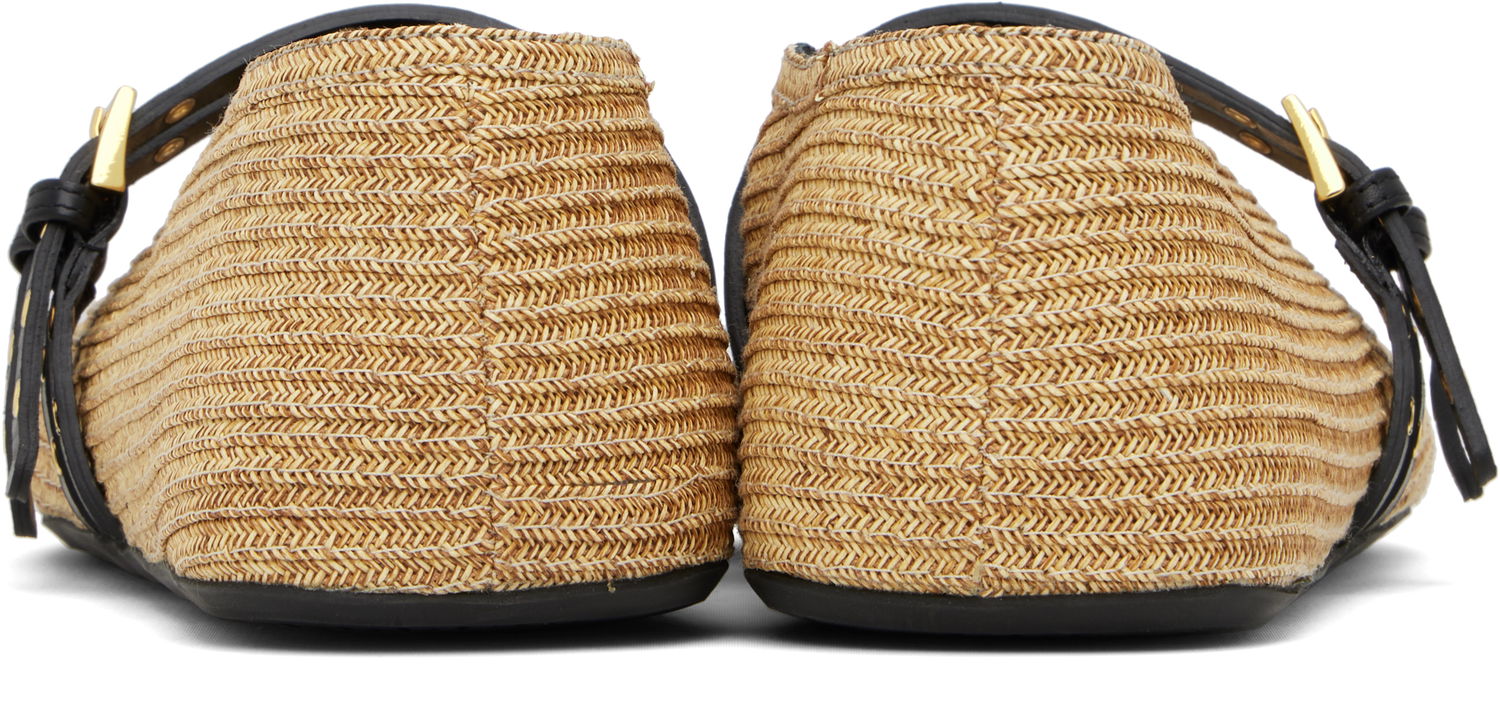 Oblečenie Alaïa ALAÏA Paper Straw Ballerina Flats Béžová | AA3A058TK036, 1