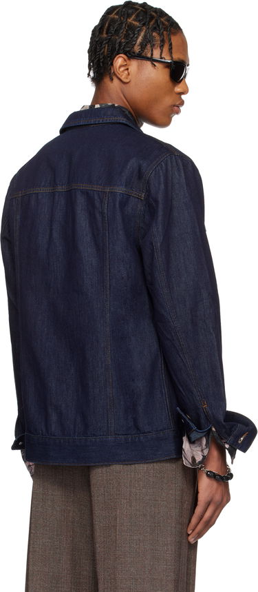 Bunda Dries Van Noten Dries Van Noten Paneled Denim Jacket Modrá | 251-020503-1552, 2