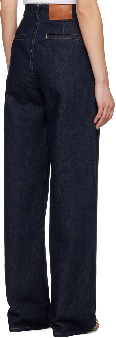 Džínsy Loulou de Saison Loulou de Saison Attu Pleated Wide-Leg Jeans Modrá | ATTU, 2