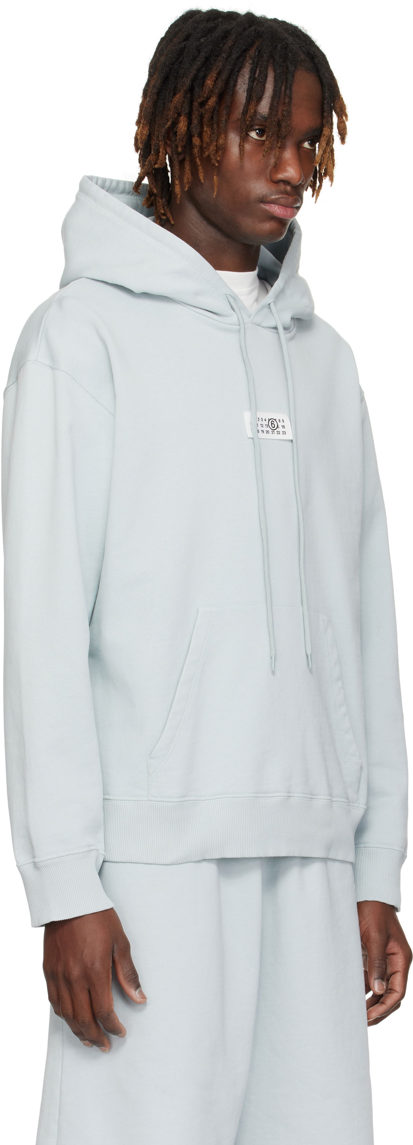 Mikina Maison Margiela MM6 Maison Margiela Unbrushed Cotton Hoodie Modrá | SH0GU0018 M25012, 1
