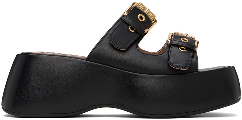 Doplnky Moschino Moschino Buckled Platform Sandals Čierna | MA28167I1I MF0 000