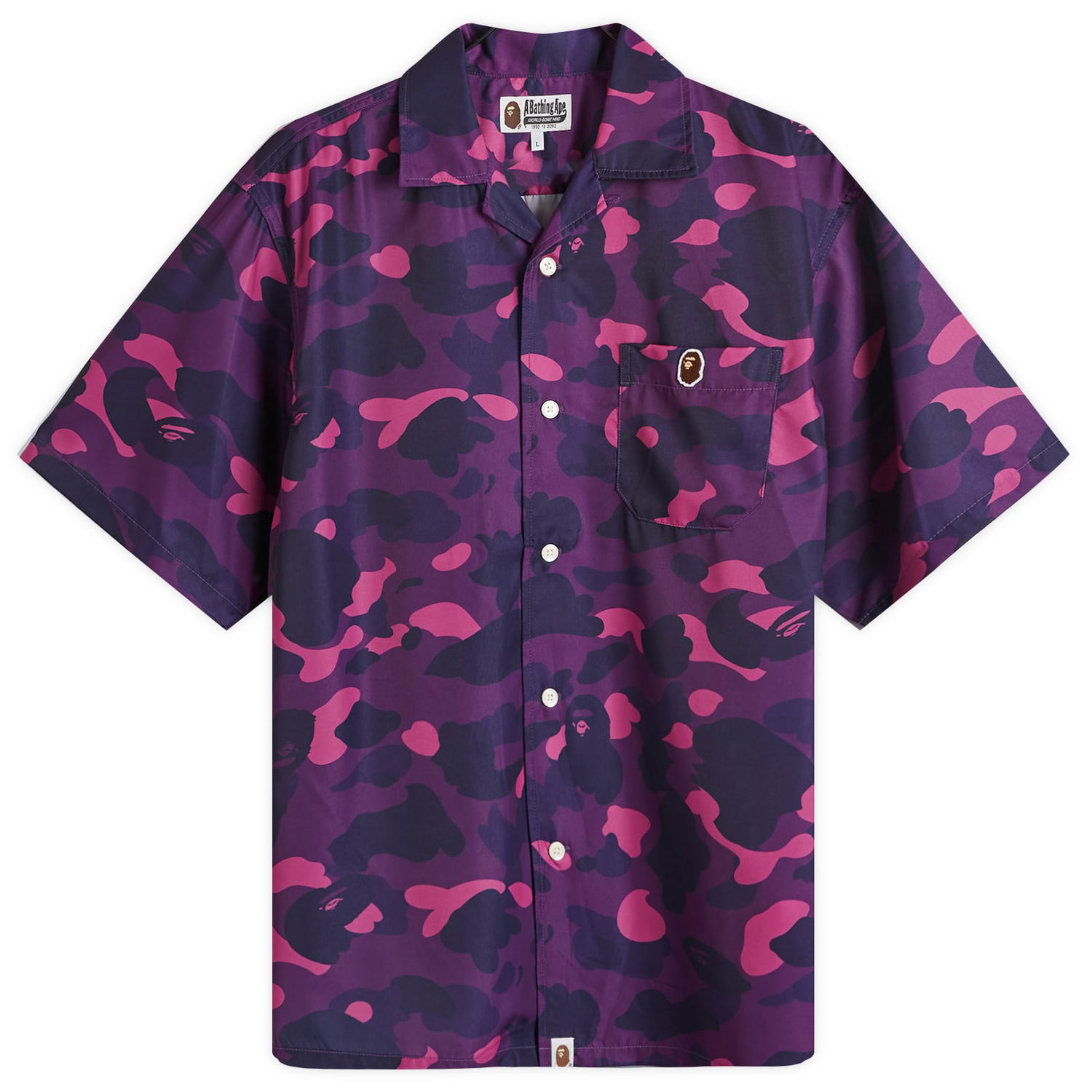 Košeľa BAPE A Bathing Ape Colour Camo One Point Vacation Shirt Fialová | 001SRK301001M-PPL, 0