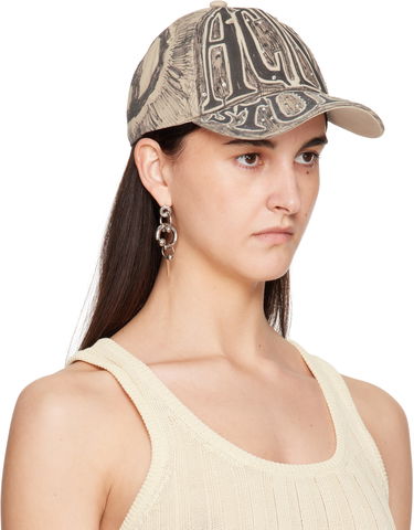 Šiltovka Acne Studios Acne Studios Organic Cotton Baseball Cap Béžová | C40404-, 1