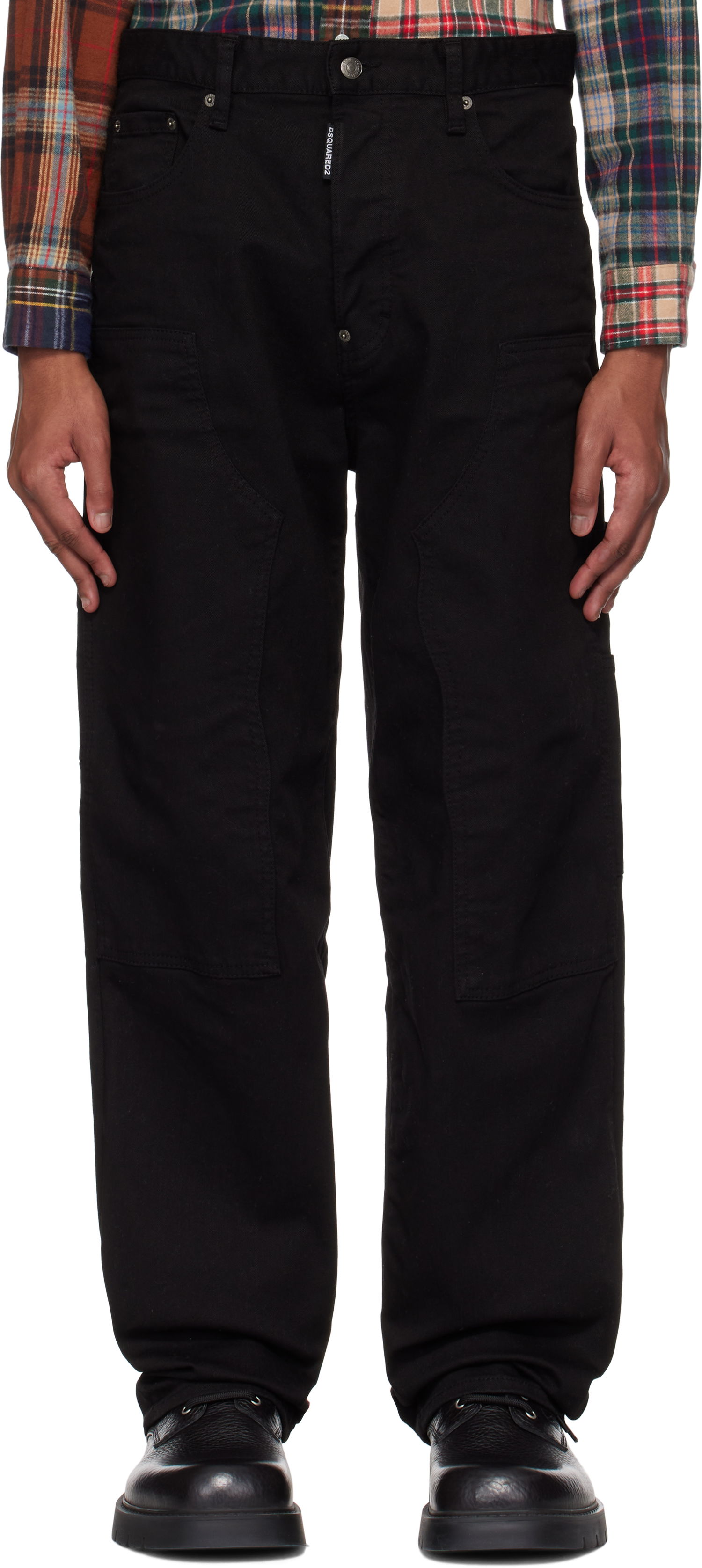 Džínsy DSQUARED2 Dsquared2 'Black Bull' Loose Carpenter Jeans Čierna | S74LB1673_S39781, 0