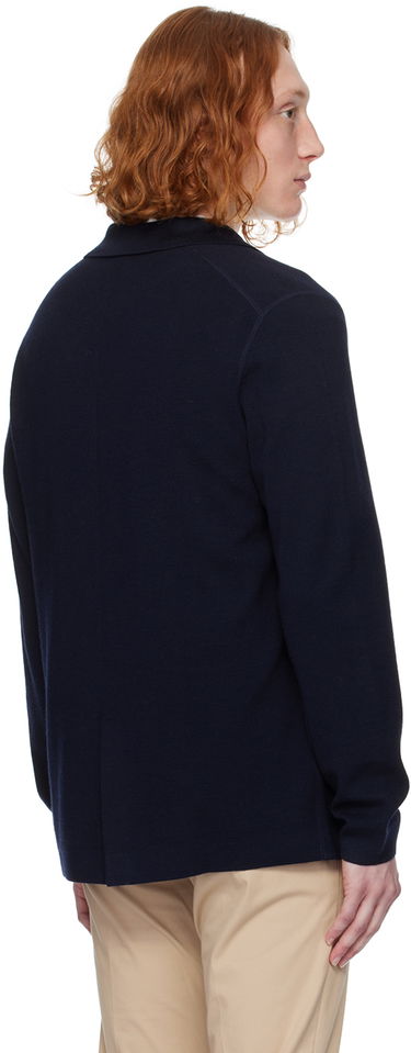 Sveter Paul Smith Paul Smith Notched Lapel Knit Jacket Navy | M1R-580X-M01795-49, 2
