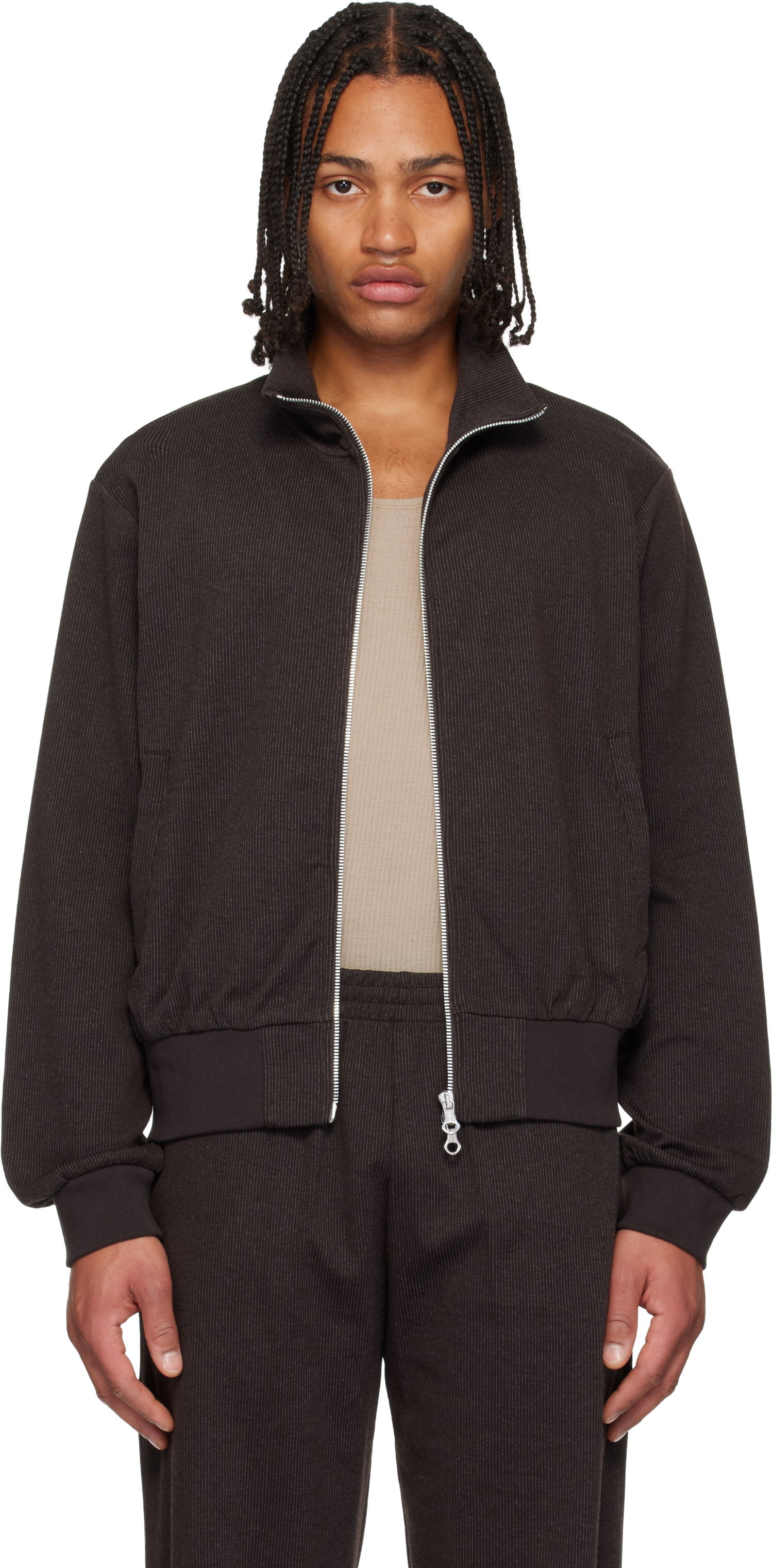 Bomber bunda OUR LEGACY Mob Ribbed Bomber Jacket Hnedá | M4256MT, 0