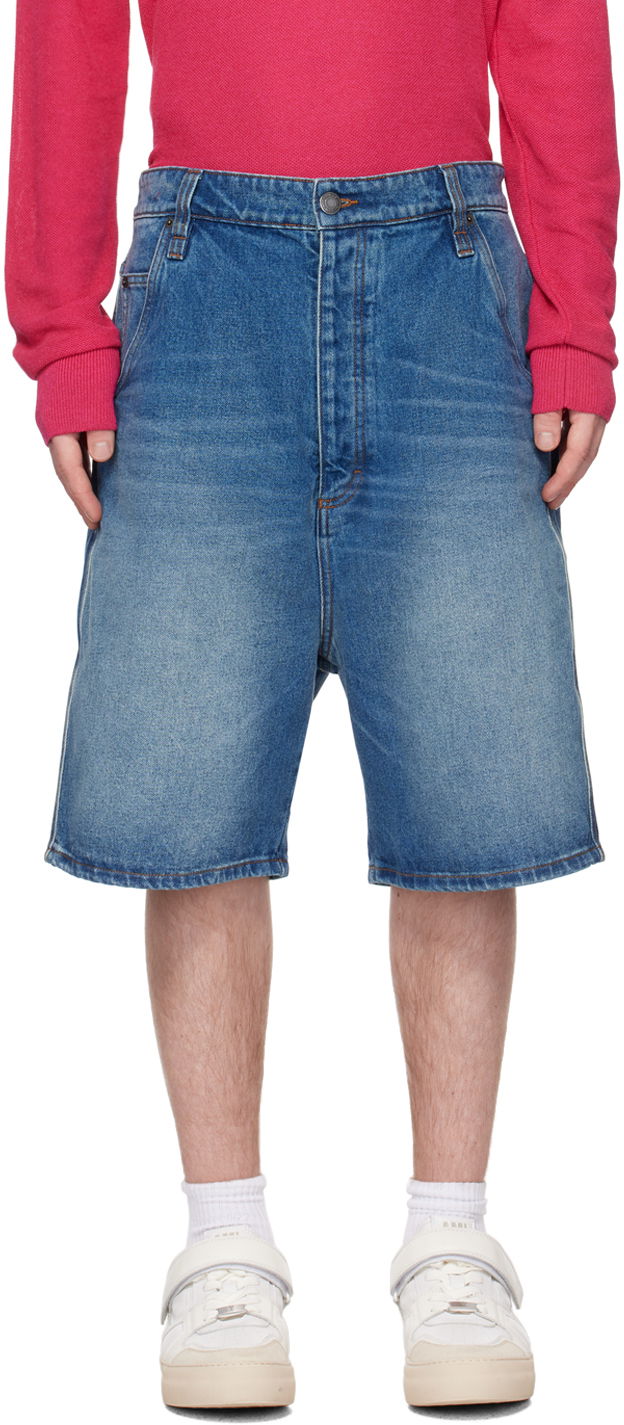 Šortky AMI Alex Denim Shorts Navy | HSO600.DE0001, 0