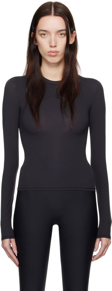 Tričko SKIMS SKIMS Fits Everybody Long Sleeve T-Shirt Čierna | AP-TSH-0650, 0