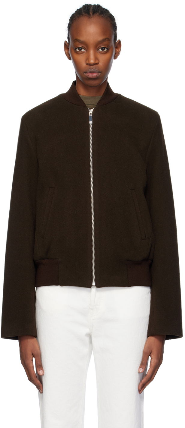 Bomber bunda TOTEME Sartorial Bomber Jacket Hnedá | 241-WRO1042-FB0039, 0