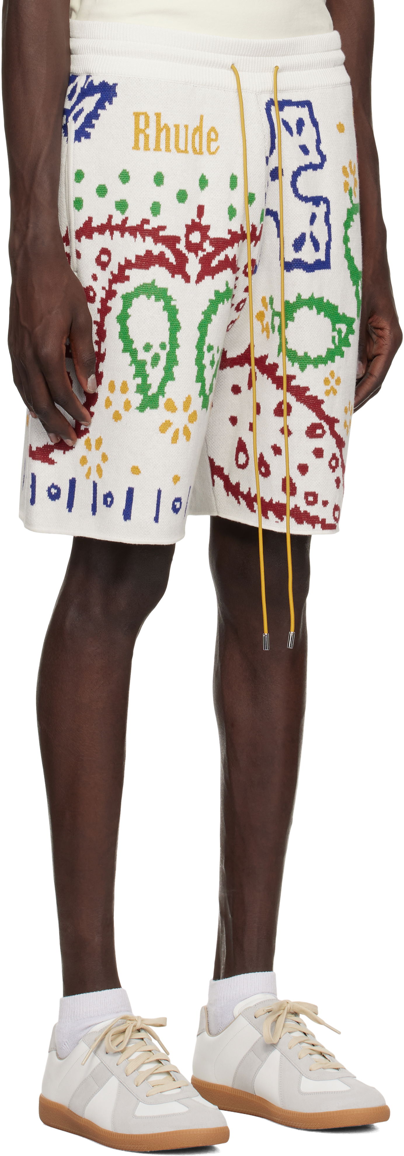 Šortky Rhude Rhude Knit Bandana Shorts Biela | RHPS25SH01472, 1