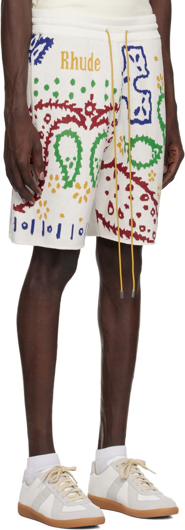 Šortky Rhude Rhude Knit Bandana Shorts Biela | RHPS25SH01472, 1