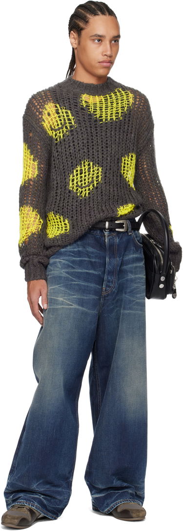 Sveter Acne Studios Acne Studios Embroidered Mohair Sweater Šedá | A60576-, 3