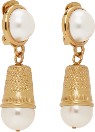 Náušnice Moschino Moschino Pearl Thimble Clip-On Earrings Metalická | 25121911084031006, 1