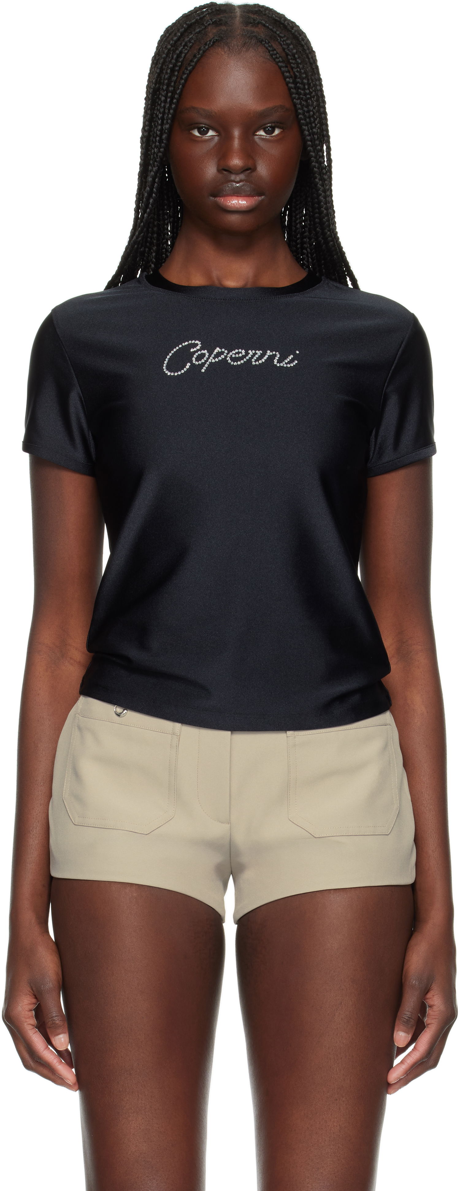 Tričko Coperni Coperni Crystal Logo T-Shirt Čierna | COPJS07CRF3023, 0