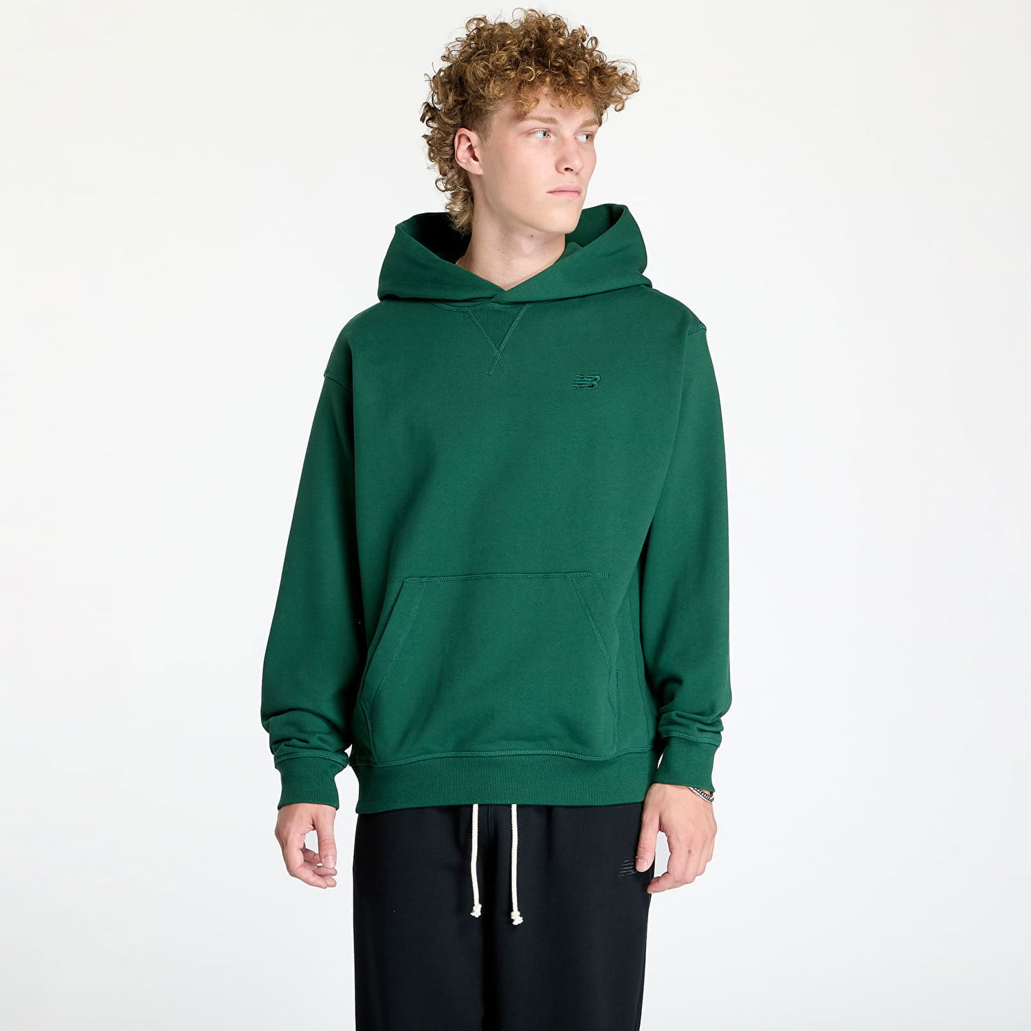 Mikina New Balance Athletics French Terry Hoodie Nightwatch Zelené | MT41534NWG, 0