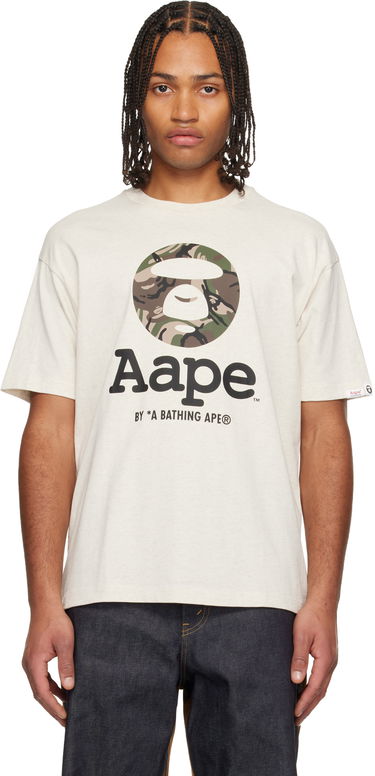 Tričko AAPE by A Bathing Ape Moonface Camo T-shirt Béžová | AAPTEM1640XANBG2, 0