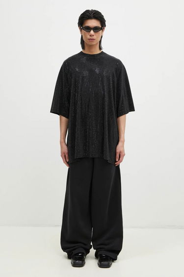 Tričko VETEMENTS Iced-Out Oversized T-Shirt Čierna | UA66TR900B, 4