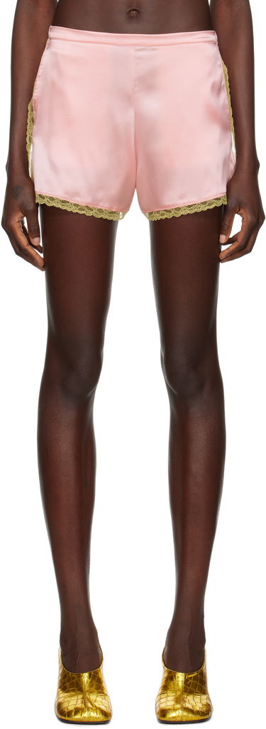 Šortky Dries Van Noten Dries Van Noten Silk Lace Trim Mini Shorts Ružová | 251-010911-1032, 0