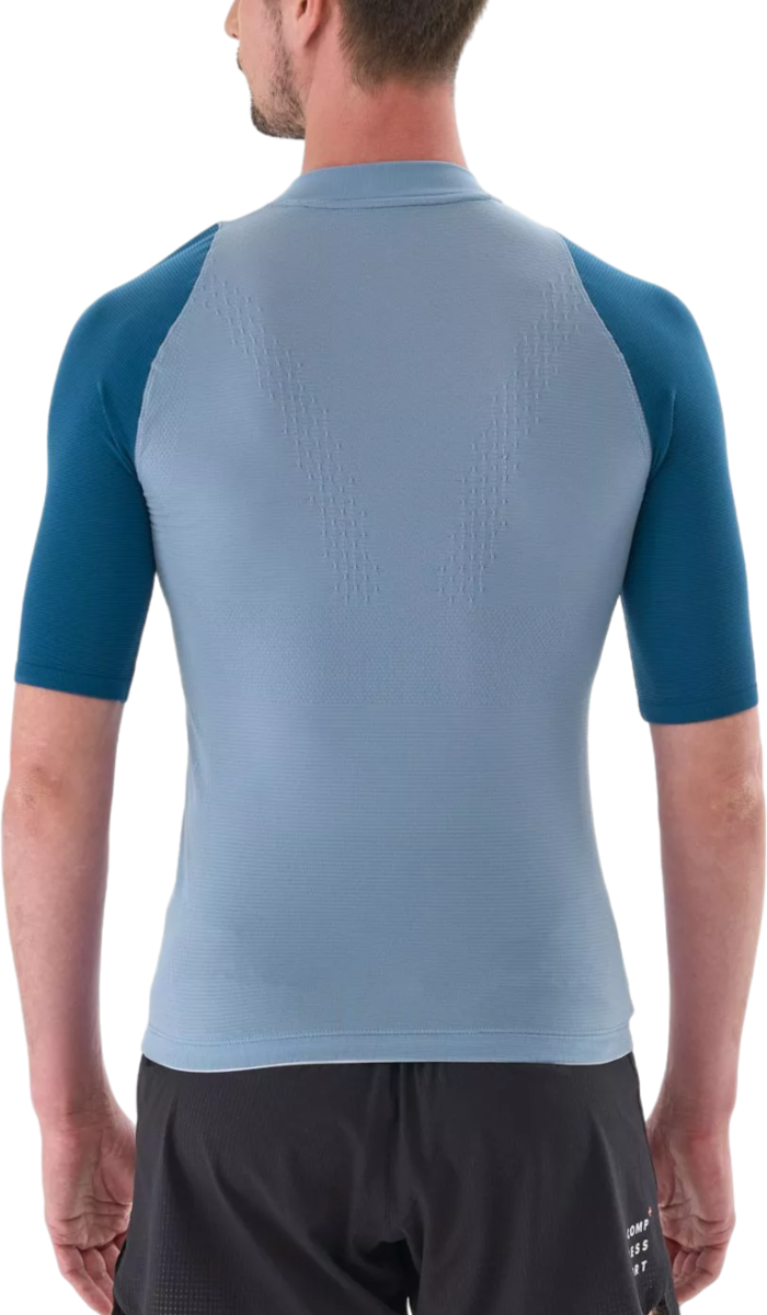 Tričko Compressport Trail Racing Postural Short Sleeve Top Modrá | atsm4905096l, 1