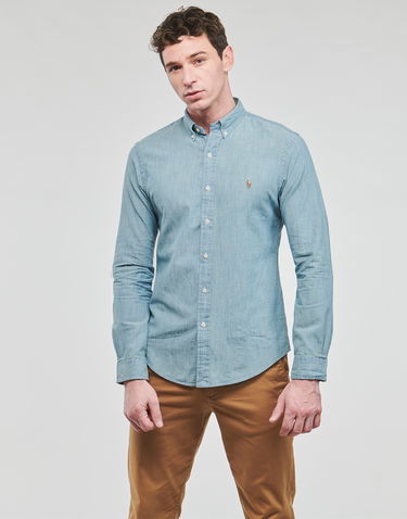 Košeľa Polo by Ralph Lauren CHEMISE COUPE SLIM DENIM SHIRT Modrá | 710548538001-NOS, 1