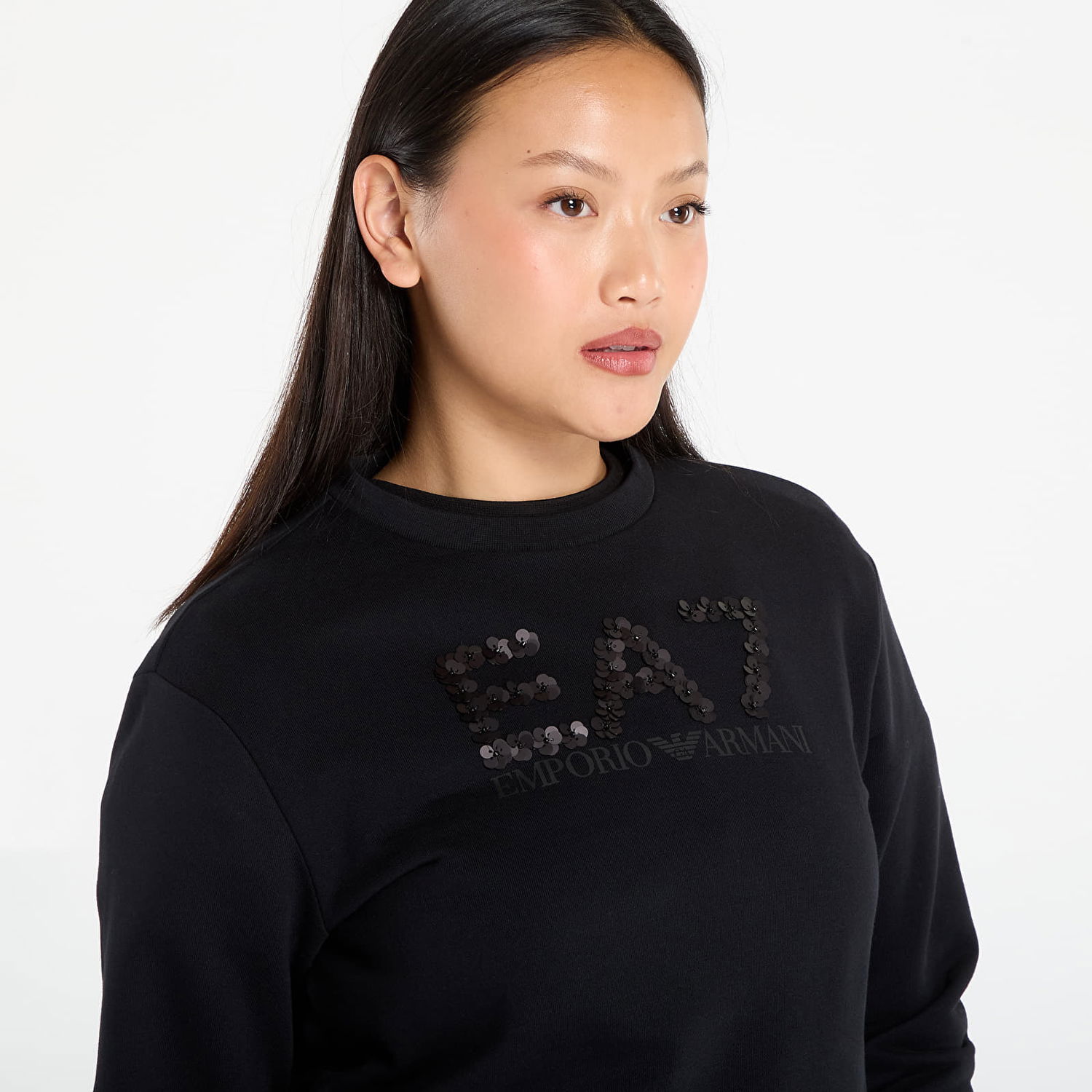 Mikina Emporio Armani EA7 Emporio Armani Train Logo Series Sweatshirt Čierna | 7W000542AF16442UC001, 1