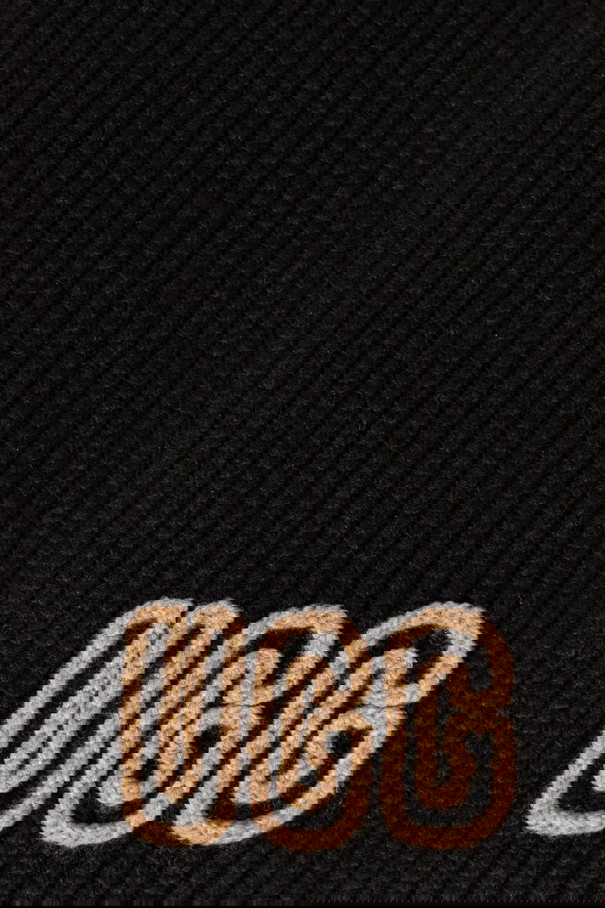 Šál UGG CHUNKY Wool Blend Scarf with Embroidered Logo Čierna | 102787, 1