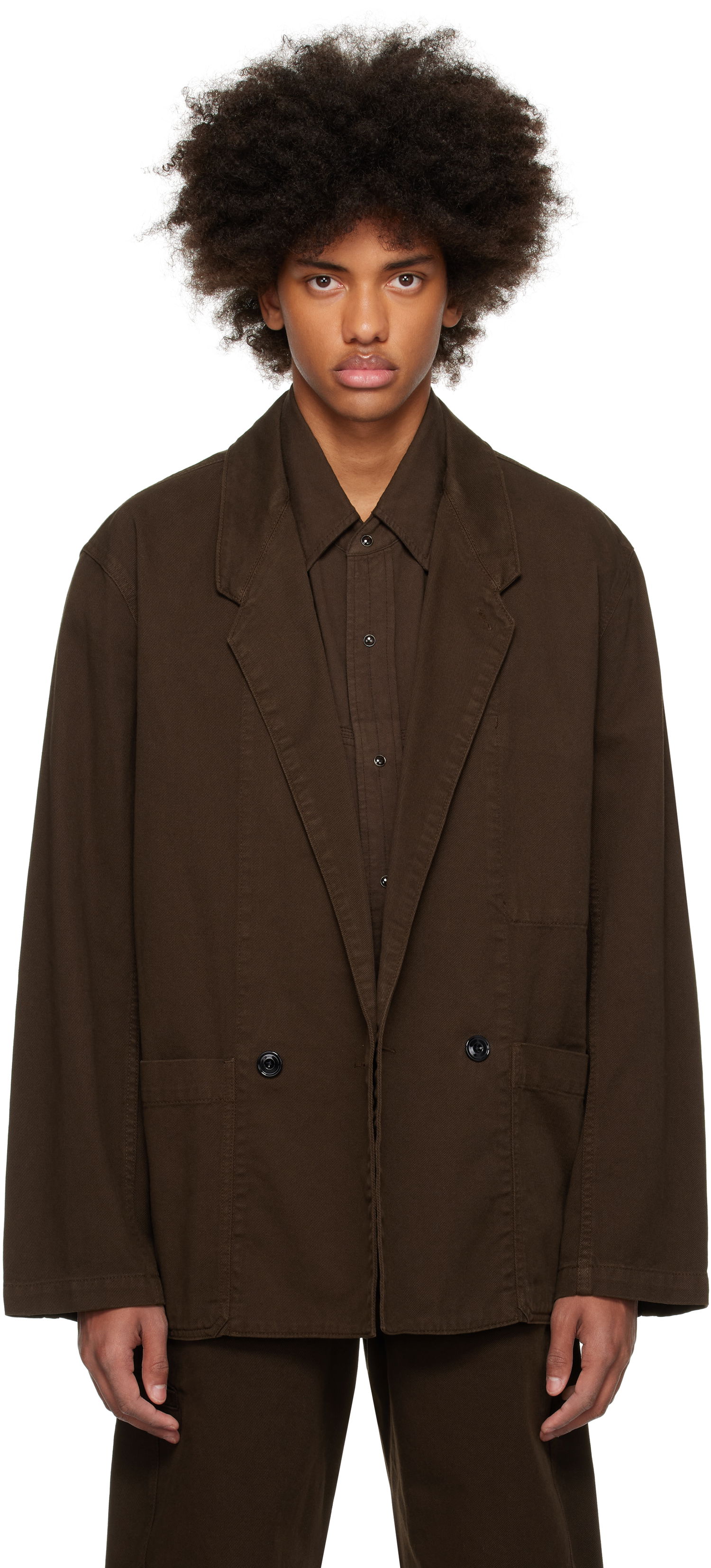 Bunda LEMAIRE LEMAIRE Workwear Denim Blazer Hnedá | JA1062 LD1002, 0