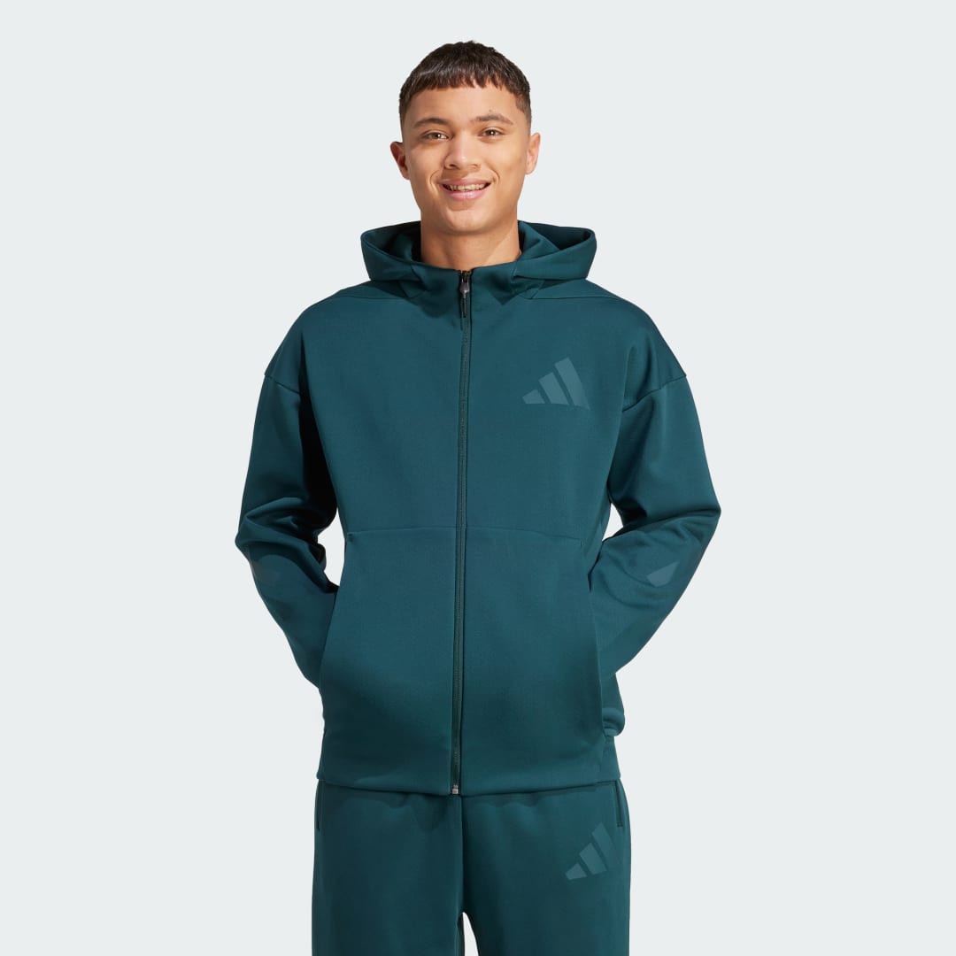 Bunda adidas Performance Z.N.E. Full-Zip Hooded Jacket Zelené | KB3709, 0