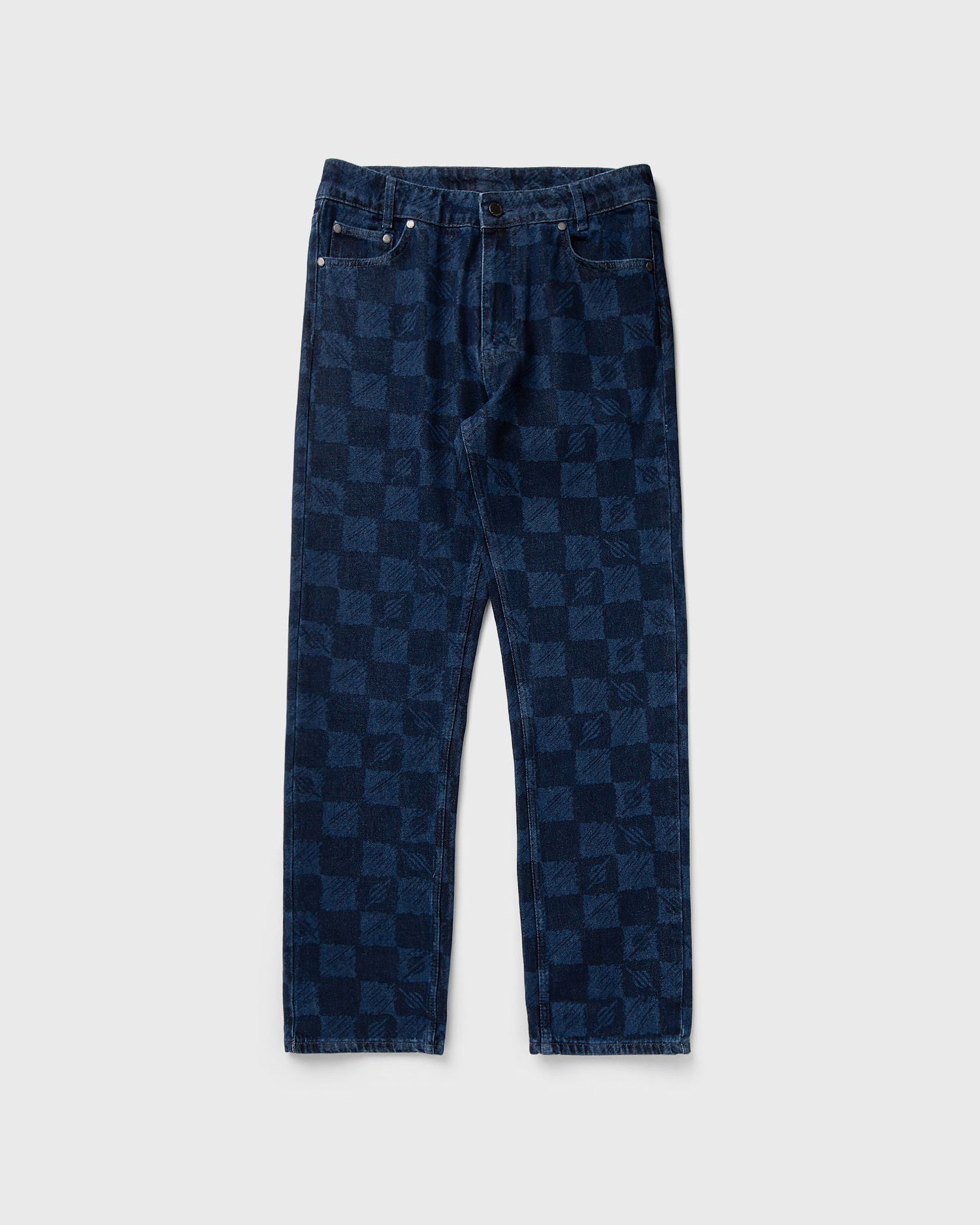Džínsy DAILY PAPER Kibo Check Jacquard Jeans Modrá | 2423056, 0