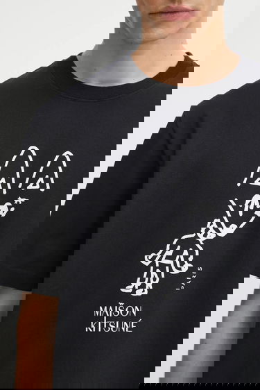 Tričko MAISON KITSUNÉ Party Fox Comfort Graphic T-Shirt Čierna | PM00116KJ7025, 3