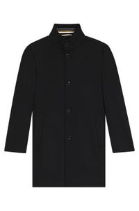 Slim-fit Stand-collar Coat in Wool and Cashmere