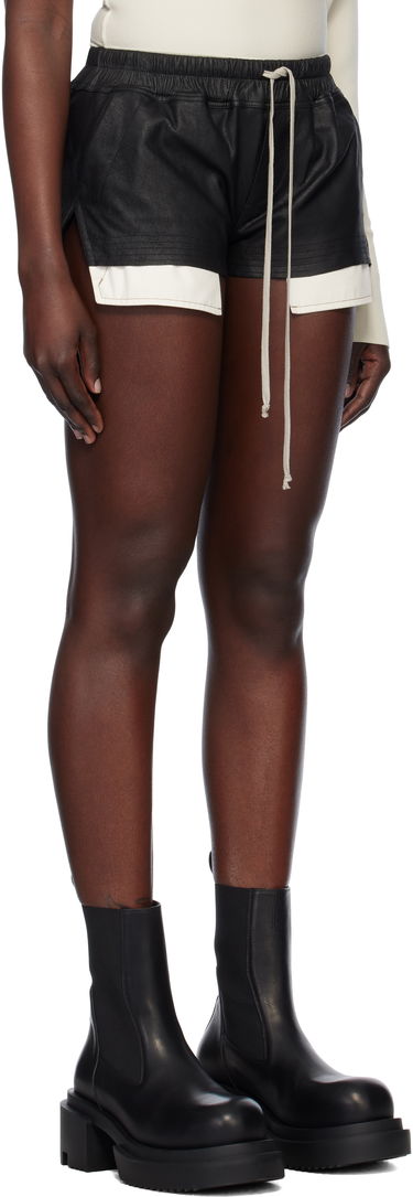 Šortky Rick Owens Rick Owens Hollywood Fog Boxer Leather Shorts Čierna | RP01E7316 LBA, 1