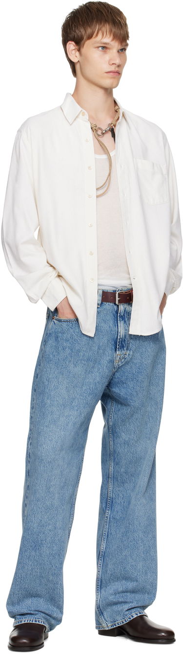 Košeľa OUR LEGACY Our Legacy Classic Silk Shirt Biela | COCSWS, 4