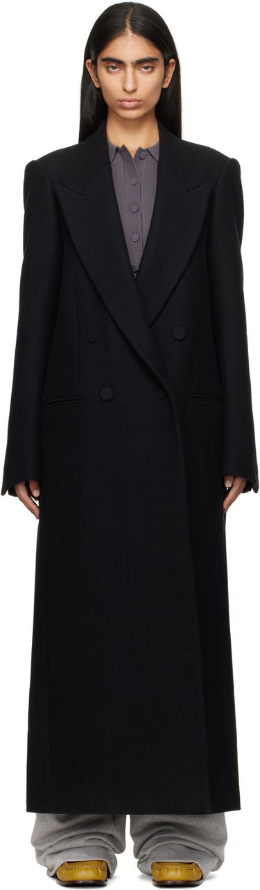 Trenčkot Dries Van Noten Dries Van Noten Wool Double-Breasted Maxi Coat Čierna | 242-010216-9223, 0