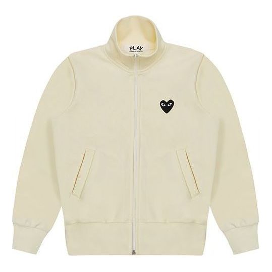 Bunda Comme des Garçons COMME des GARCONS PLAY Big Black Heart Track Jacket Béžová | AZ-T255-051-3